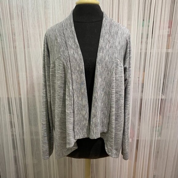 ATHLETA Nirvana Wear Two Ways Wrap Womens Medium Gray Open Front Draped Cardigan - Picture 1 of 10